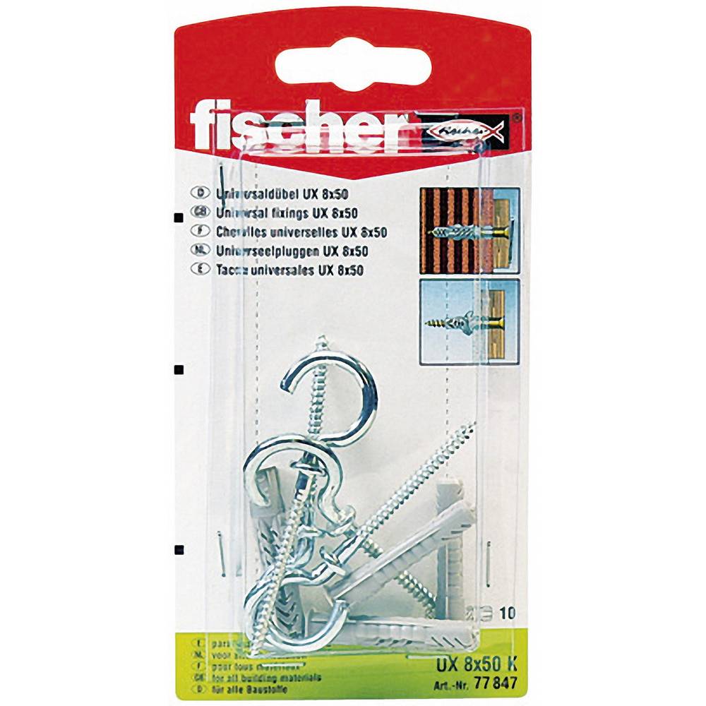 Fischer 94249 Fischer universele pluggen UX Nylon 8 mm 1 pack