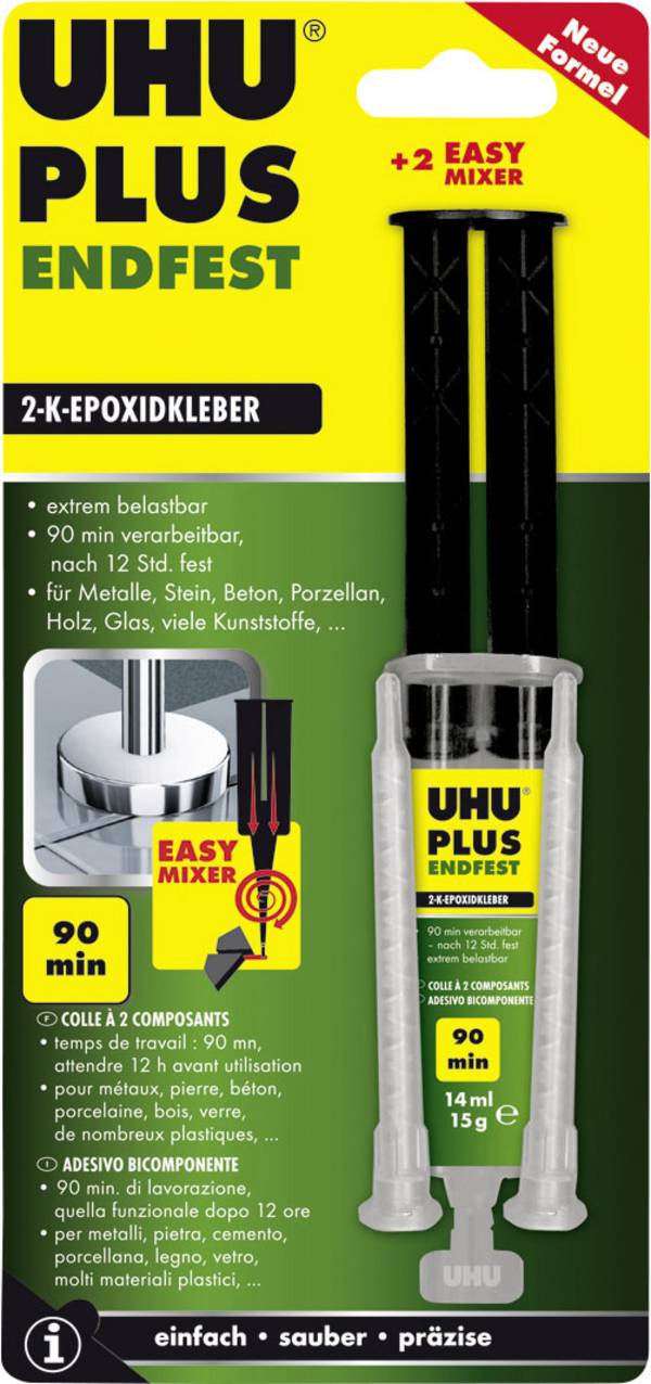 UHU PLUS ENDFEST Zwei-Komponentenkleber 45650 15 g
