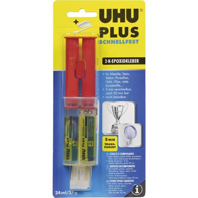 UHU Plus Schnellfest Spritze Zwei-Komponentenkleber 45725 27 g