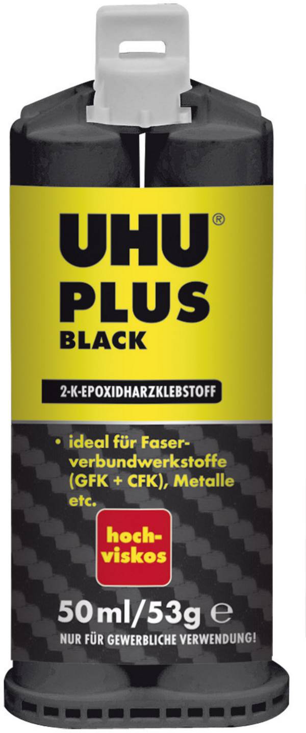 UHU Plus Black Hochviskos Zwei-Komponentenkleber 45685 50 ml