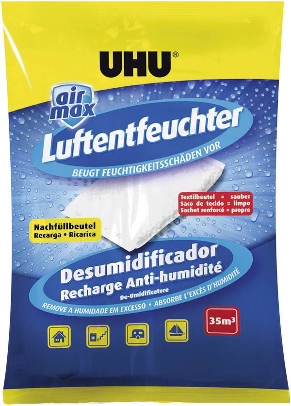 UHU airmax Luftentfeuchter-Nachfüllbeutel 14 m²   Weiß