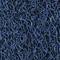Ein enger Blick auf eine blaue, verwobene Textur mit unregelmäßigen, schlingenartigen Mustern.