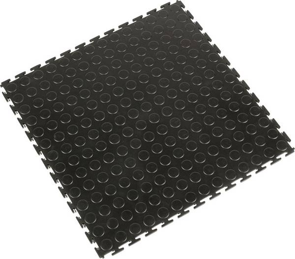 COBA PVC-Bodenfliese, Noppenoptik, BxL 500 x 500 mm, schwarz