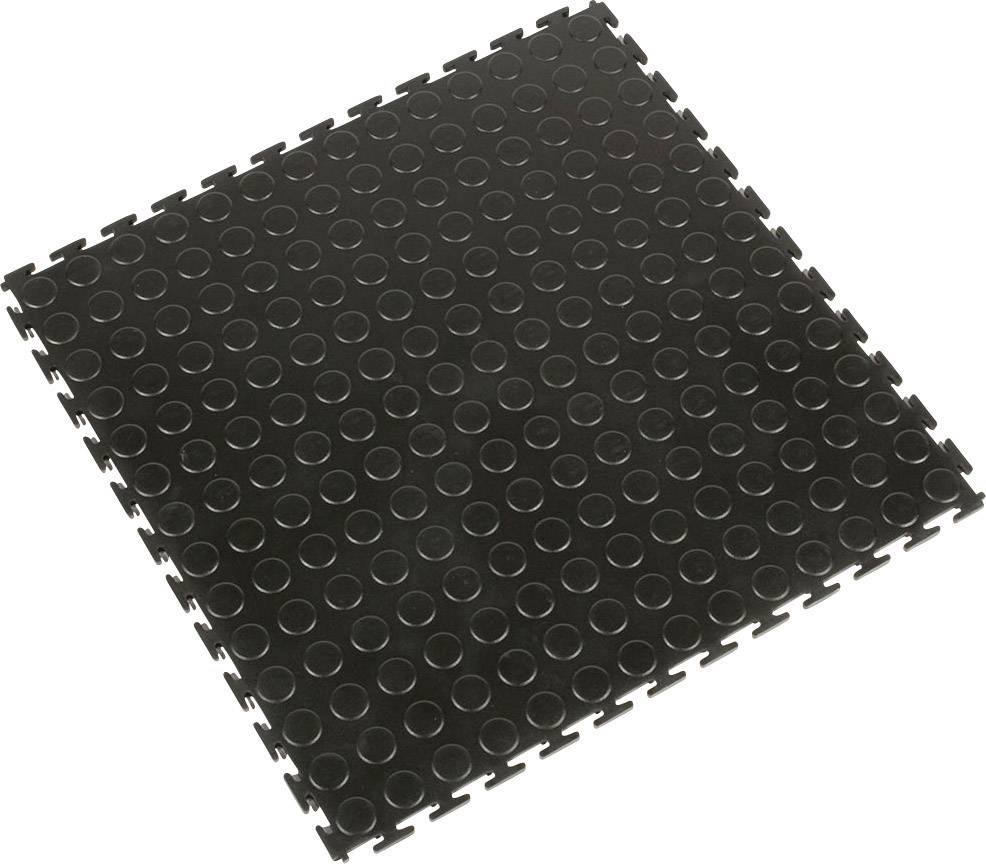 COBA PVC-Bodenfliese, Noppenoptik, BxL 500 x 500 mm, schwarz-0