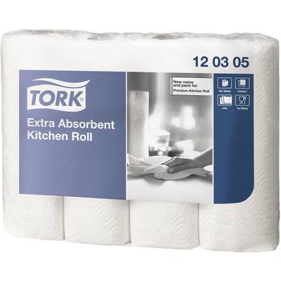 TORK Extra Saugfähige Küchenrolle Weiß, Premium, 3-lagig, 48 × 12,2 m 120305  Anzahl: 2448 St.