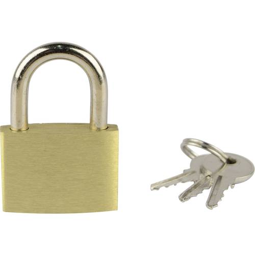 Brüder Mannesmann M 413-30 Vorhängeschloss 25 mm verschieden schließend Goldgelb Schlüsselschloss