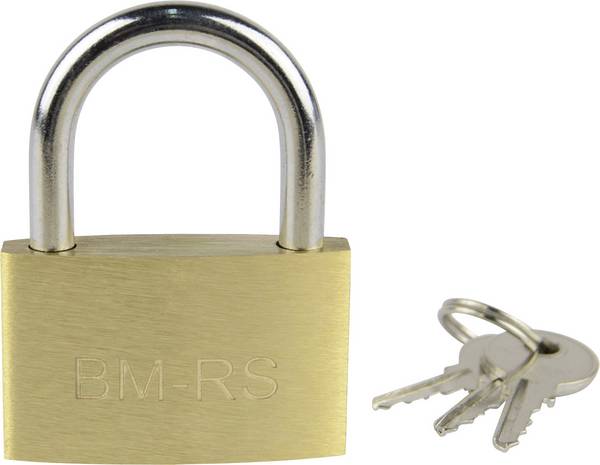 Brüder Mannesmann M  413-40 Vorhängeschloss 38 mm verschieden schließend   Goldgelb Schlüsselschloss