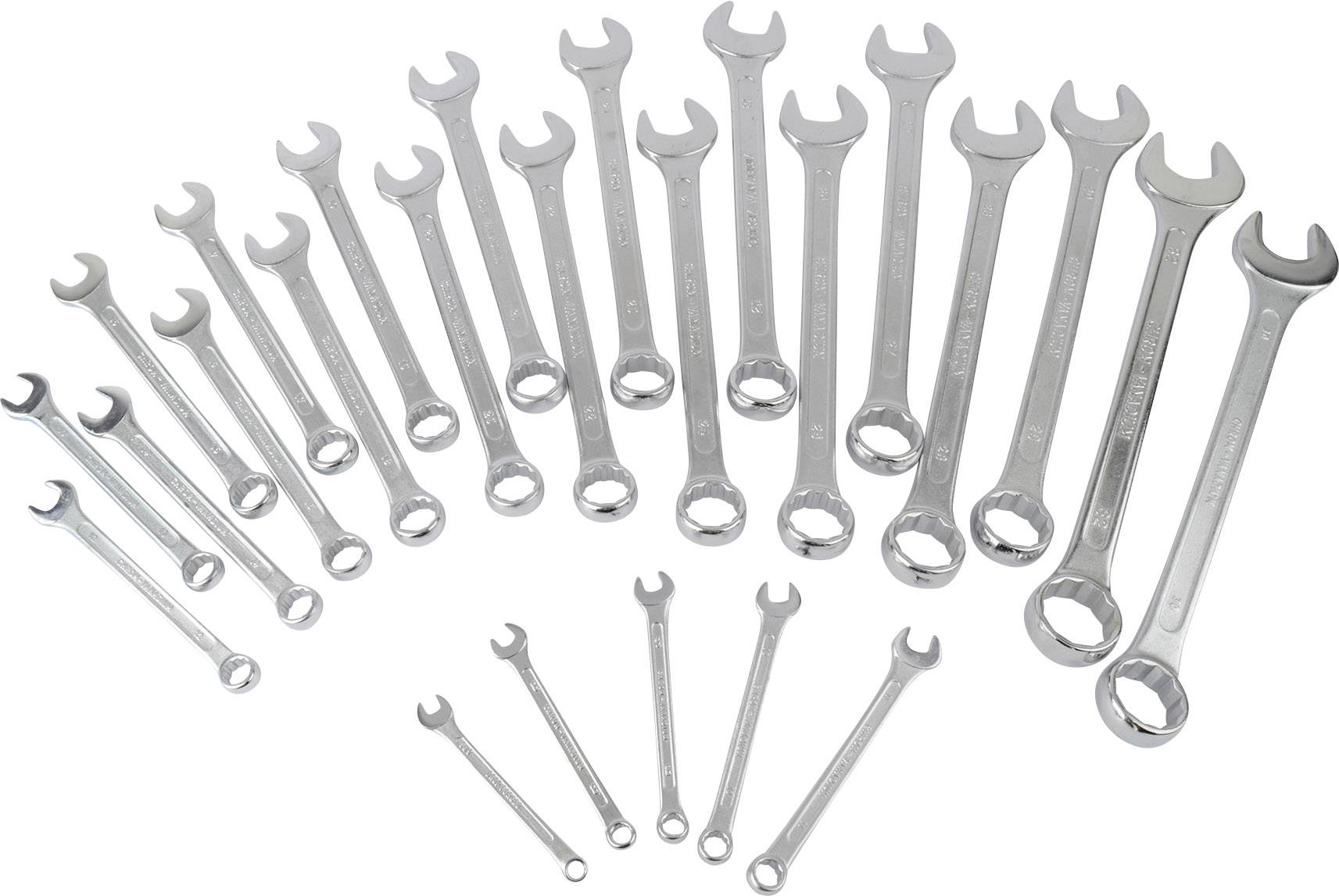 Brüder Mannesmann M 130-25 Ring-Maulschlüssel-Satz 25teilig Schlüsselweite (Metrisch) 7 - 32 mm