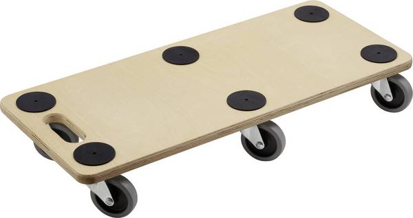 Meister Werkzeuge 0821420  Transportroller Holz  Traglast (max.): 300 kg 680 mm x 290 mm x 98 mm  Anzahl Lenkrollen 6