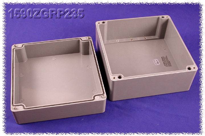 Hammond Electronics 1590ZGRP235 Universal-Gehäuse 255 x 250 x 160 Polyester Grau 1 St.