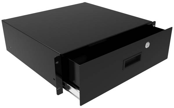 Hammond Electronics RDRW1900522BK1 RDRW1900522BK1 Schubablage (L x B x H) 133 x 483 x 559 mm Stahl Schwarz 1 St.