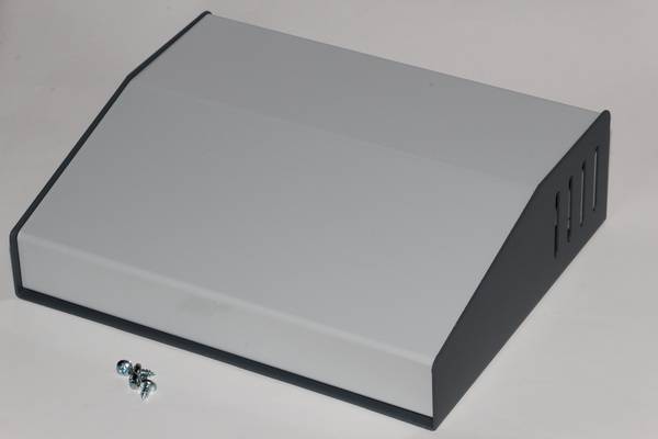 Hammond Electronics 515-0930 Pult-Gehäuse (L x B x H) 157 x 190 x 58 mm Stahl Grau 1 St.