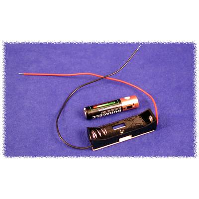 Hammond Electronics BH1AAAW  Batteriehalter 1 x AAA Kunststoff Schwarz  1 St. 