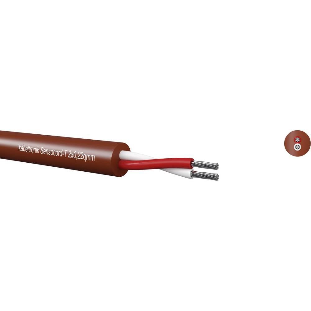 Sensor kabel Sensocord® 2 x 0.22 mm² Rood-bruin Kabeltronik 244022200 Per meter