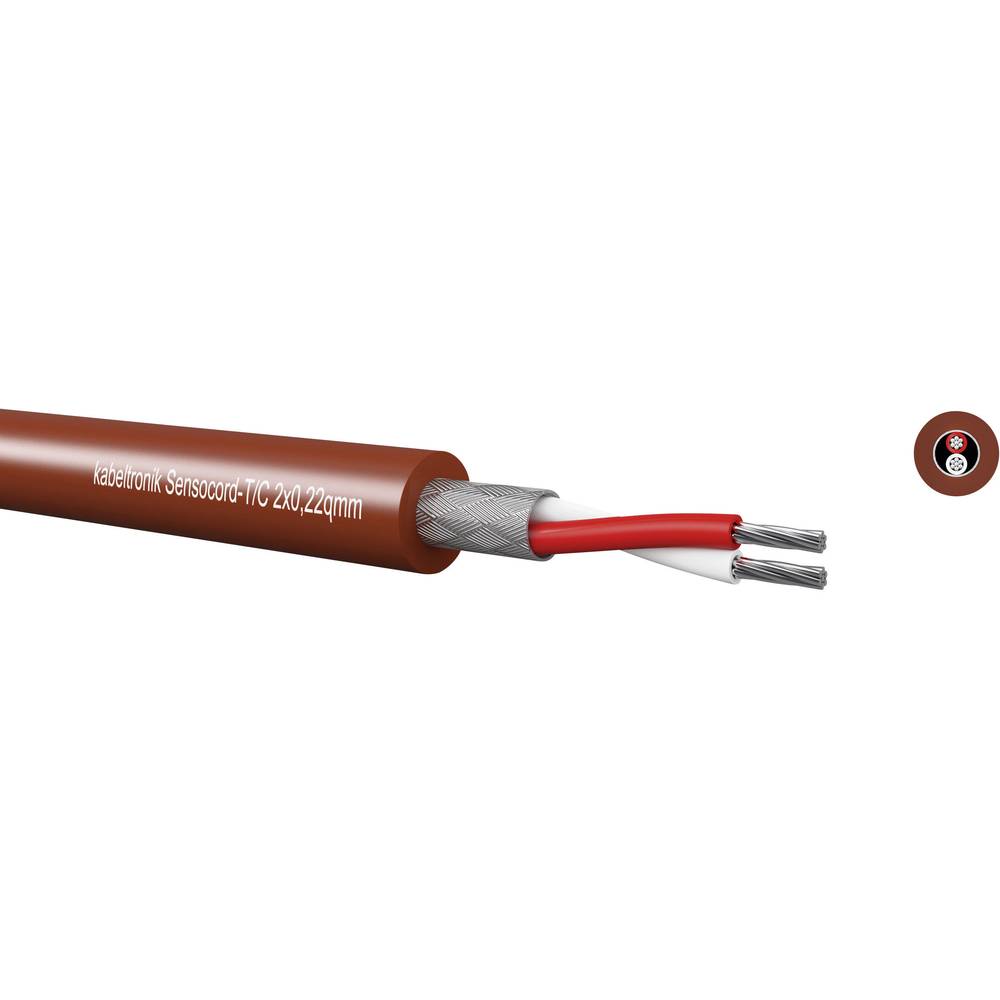 Sensor kabel Sensocord® 2 x 0.22 mm² Rood-bruin Kabeltronik 244C22200 Per meter