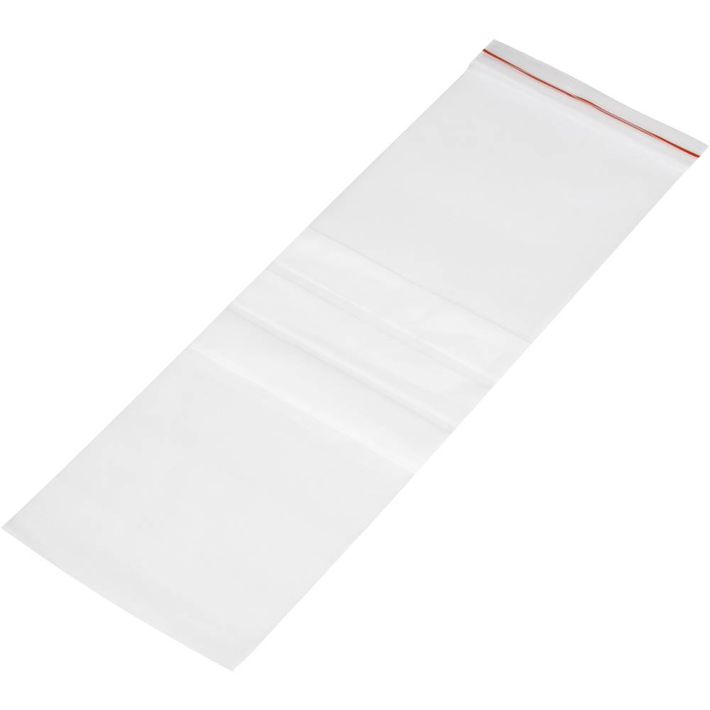 Ziplock zak met etiketstrook (b x h) 100 mm x 300 mm Transparant Polyethyleen