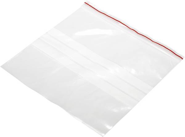 Druckverschlussbeutel mit Beschriftungsstreifen (L x B x H) 200 x 200 x 200 mm Transparent Polyethylen Bag 1 St.