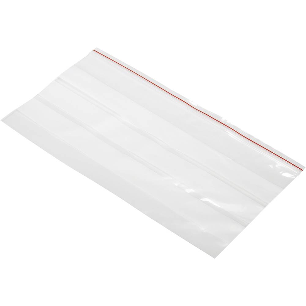 Ziplock zak met etiketstrook (b x h) 220 mm x 120 mm Transparant Polyethyleen