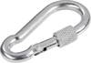 TOOLCRAFT 486760 Karabinerhaken mit Schraubverschluss (L x B) 90 mm x 9 mm