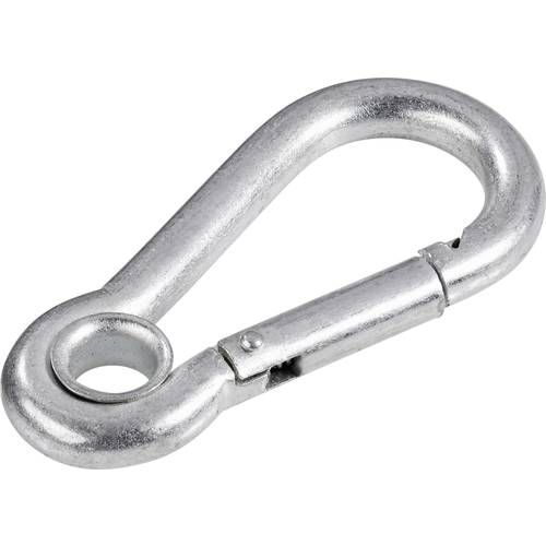 TOOLCRAFT 486772 Karabinerhaken mit Kausche 60 mm x 6 mm 1 St.