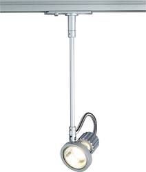 hochvolt schienensystem leuchte 1phasig gu10 50 w halogen slv kaspo 143422 silber grau