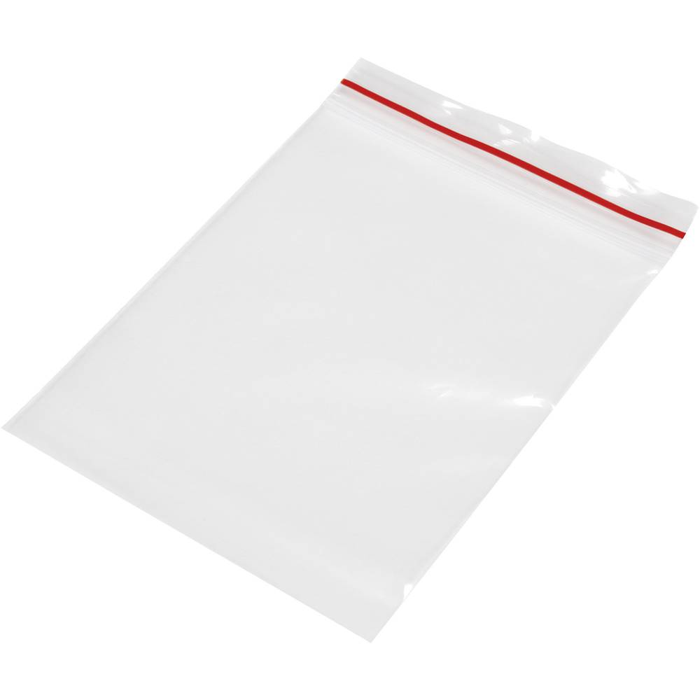 Ziplock zak zonder etiketstrook (b x h) 80 mm x 120 mm Transparant Polyethyleen