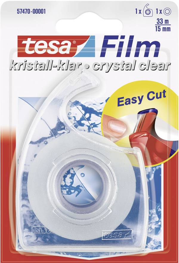 tesa  57470-00001-02 tesafilm kristall-klar Transparent (L x B) 33 m x 15 mm 1 St.