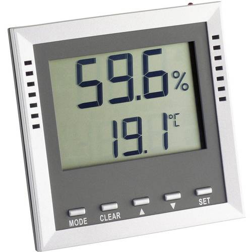TFA Dostmann Klima Guard Thermo-/Hygrometer Silber 30.5010-ISO