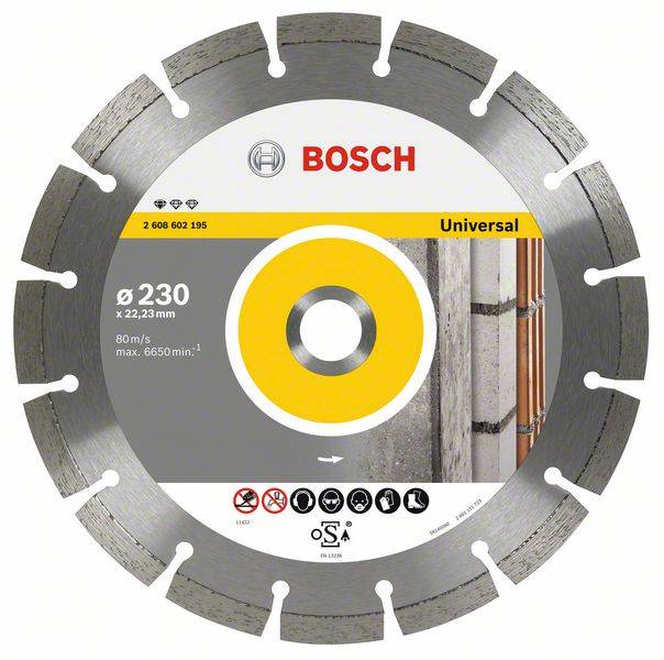 Bosch Diamant Trennscheibe 230 x 22,23 mm Standard for Universal ( 2608602195 )-0