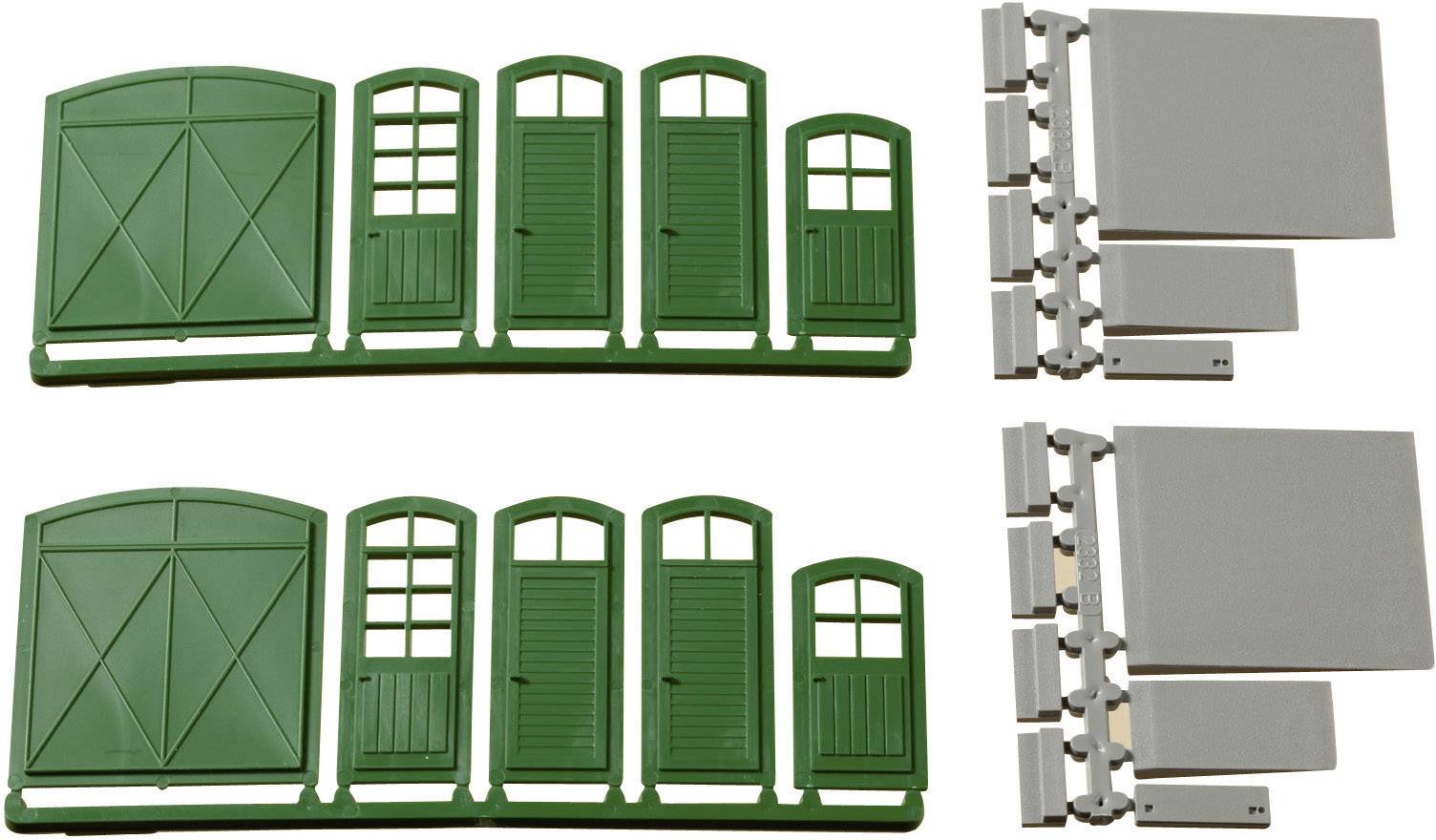 Auhagen 80250 H0 Tore, Türen, Stufen, Rampen Grün Kunststoffbausatz