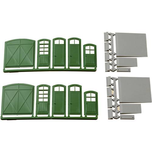 Auhagen 80250 H0 Tore, Türen, Stufen, Rampen Grün Kunststoffbausatz