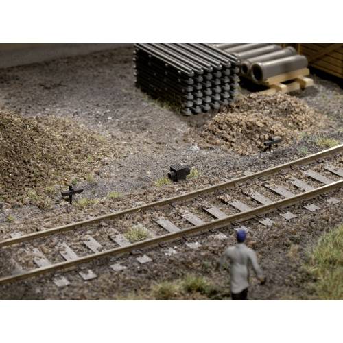 Auhagen 41619 H0 10 Seilzughalter und 2 Druckrollenkästen Fertigmodell