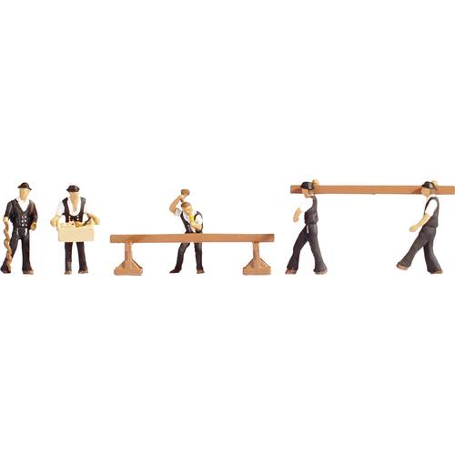 NOCH H0 Zimmerleute 15051 Bemalt, Stehend