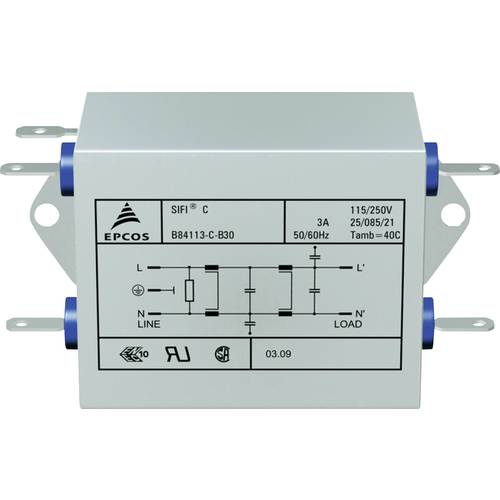 TDK B84113CB30 B84113CB30 Entstörfilter flammhemmend 250 V/AC 3 A 4.7 mH (L x B x H) 89.5 x 50.8 x 38.1 mm 1 St.