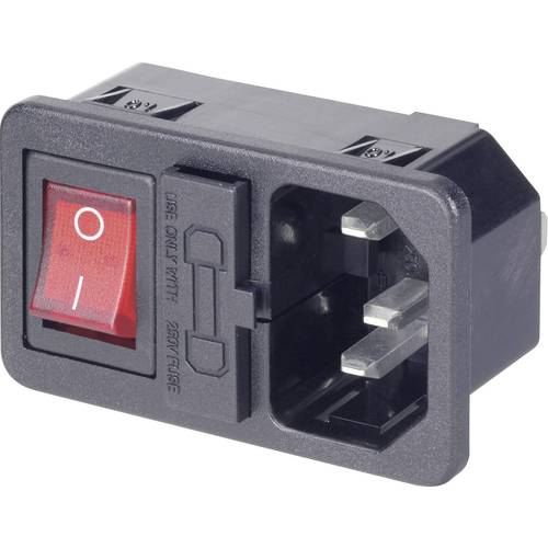 Thumbnail - 501638 Kaltgeräte-Steckverbinder Stecker, Einbau vertikal Gesamtpolzahl: 2 + PE 10 A Schwarz 1 St.