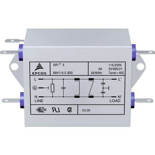 TDK B84115EB110 B84115EB110 Entstörfilter flammhemmend 250 V/AC 10 A 47 µH (L x B x H) 159 x 50.8 x 44.5 mm 1 St.