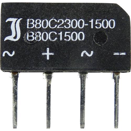 Thumbnail - TRU COMPONENTS TC-B80C1500B Brückengleichrichter SIL-4 160 V 2.3 A Einphasig