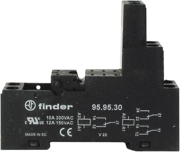 Finder 95.83.30 Relaissockel Passend für Serie (Relais): Finder Serie 40 Finder 40.31 (L x B x H) 75 x 15.5 x 42.7 mm 1 St.
