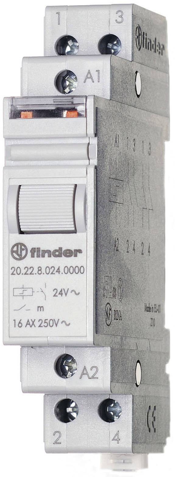 FINDER Stromstoß-Schalter Hutschiene 1 St. Finder 20.22.9.024.4000 2 Schließer 24 V/DC 16 A 4000 VA