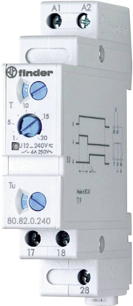 FINDER Zeitrelais Monofunktional 1 St. Finder 80.82.0.240.0000 Zeitbereich: 0.1 s - 20 min 2 Schließ