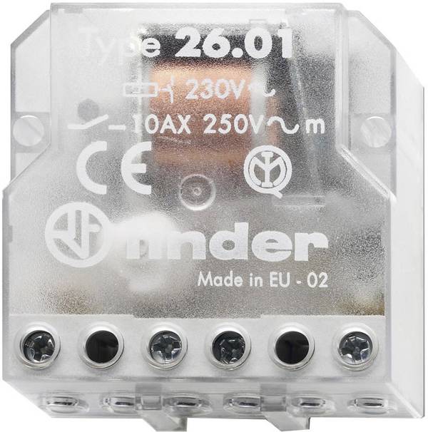 Stromstoß-Schalter Unterputz Finder 26.01.8.230.0000 1 Schließer 230 V/AC 10 A 2500 VA 1 St.