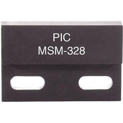 'PIC MSM-328' steht auf einem rechteckigen schwarzen Metallstück mit zwei ovalen Löchern.