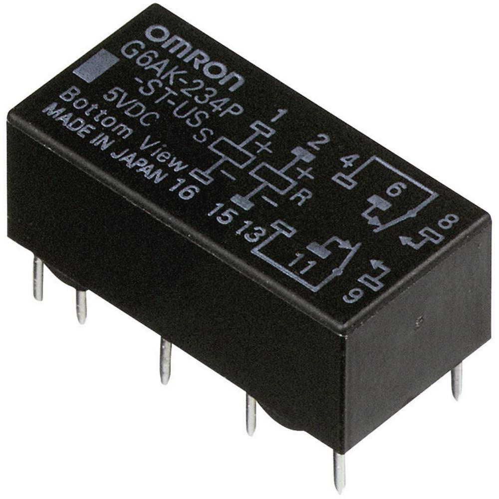 Signaalrelais G6A Omron G6AK-274P-ST-US 24 VDC 24 V-DC 2 wisselcontacten