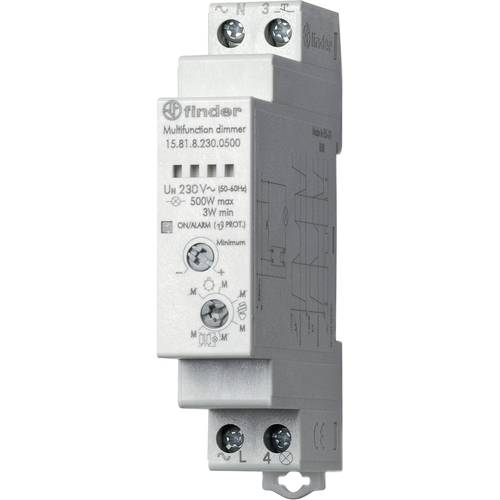 Thumbnail - Dimmer für Hutschiene Hutschiene Finder 15.81.8.230.0500 1 Schließer 230 V/AC 500 W 1 St.