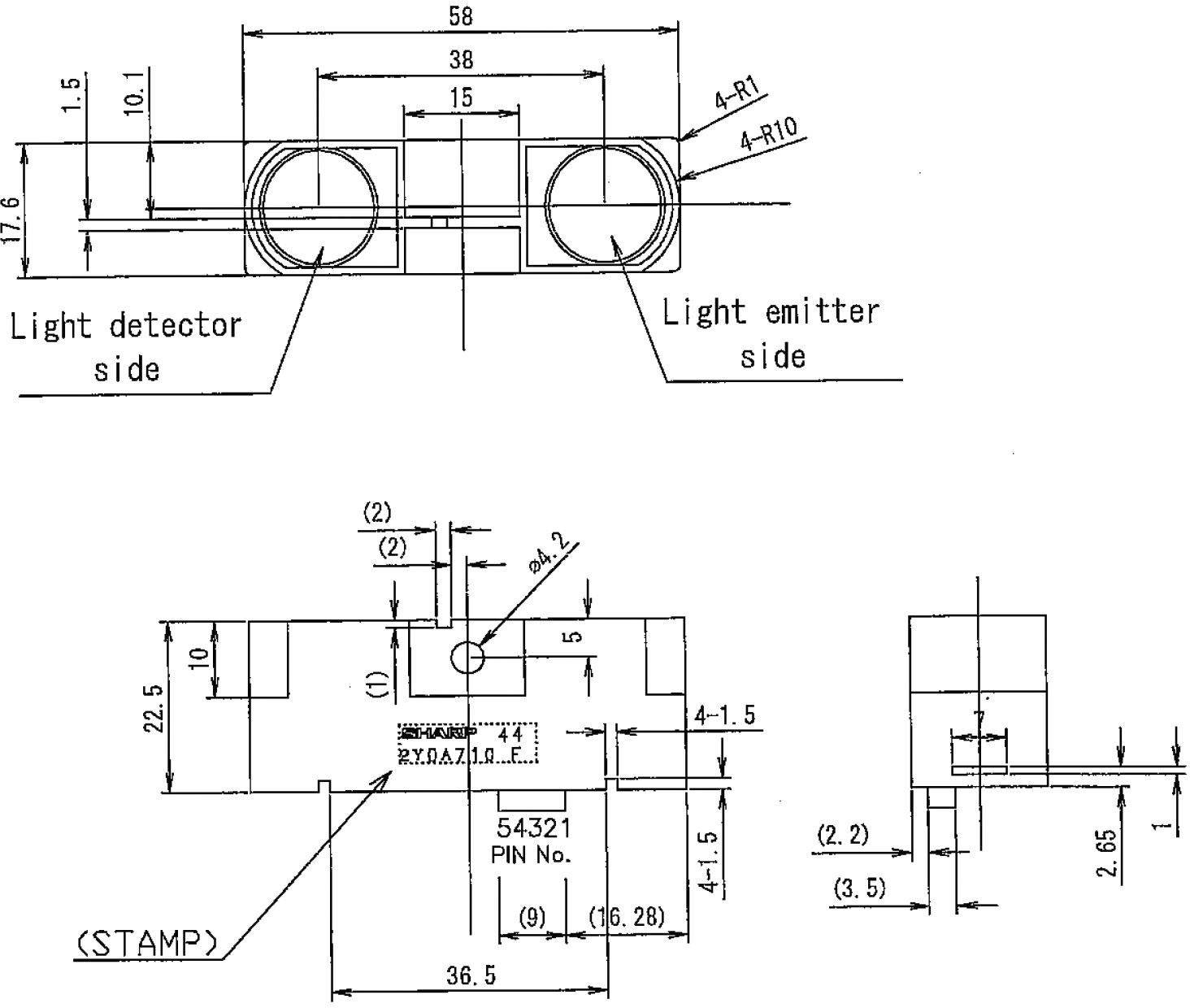 Distanzmesssensor 100-550cm, analog output type-4