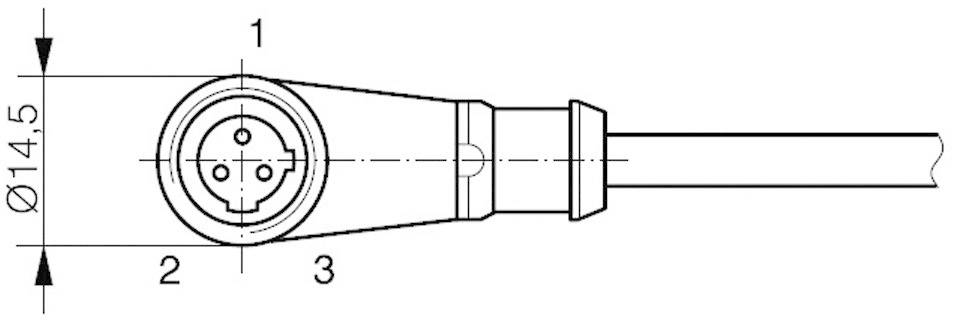 CONTRINEX Anschlusskabel 3polig für Näherungs(sensor-)-Schalter S13-3FUW-020 Ausführung Kupplung gew