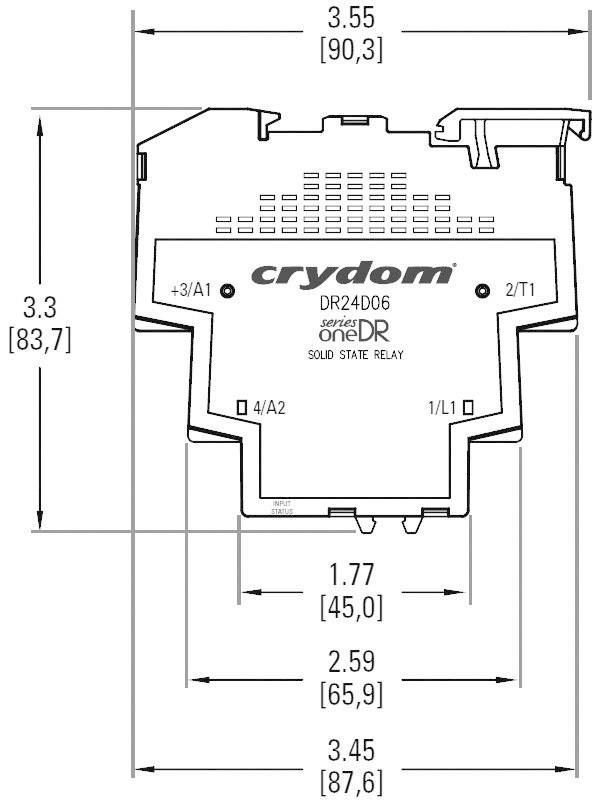 Crydom Halbleiterrelais DR24D12 12 A Schaltspannung (max.): 280 V/AC Nullspannungsschaltend 1 St.-1