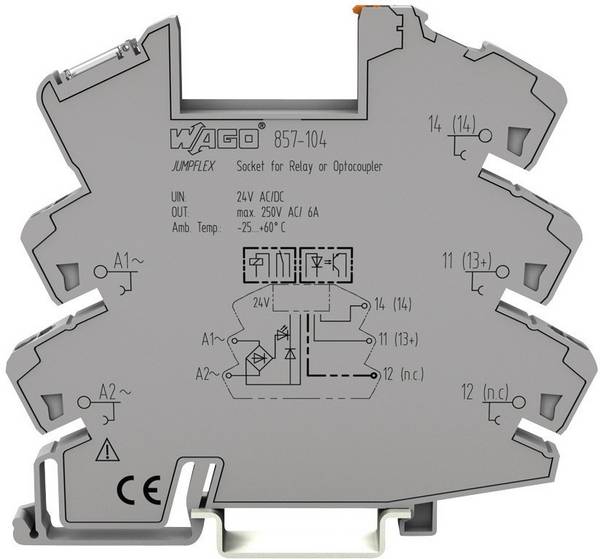 WAGO 857-104 Relaissockel (B x H x T) 6 x 81 x 94 mm 1 St.