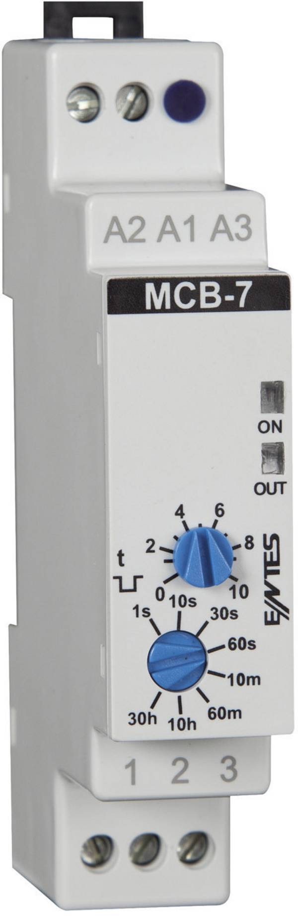 ENTES 101583 MCB-7 Zeitrelais Monofunktional 24 V/DC, 24 V/AC, 230 V/AC 1 St. Zeitbereich: 0.1 s - 30 h 1 Wechsler