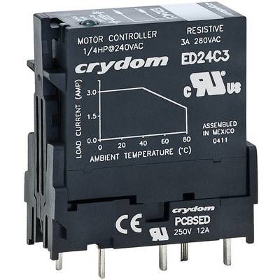 Crydom Halbleiterrelais ED24D3 3 A Schaltspannung (max.): 280 V/AC Nullspannungsschaltend 1 St.